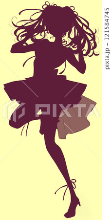 歌って踊るアイドル 影絵 歌って踊るアイドル 影絵 121584745
