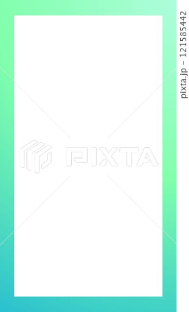 ブルーなグラデーションのフレーム背景 121585442
