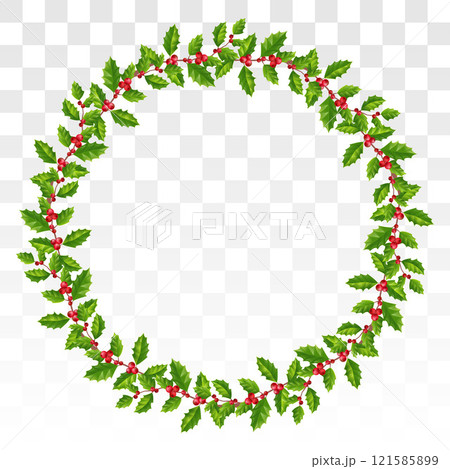 Christmas flower and branches. Christmas festival, New year invitation, or greeting cards.Holly with red berries. Eps 10 Christmas flower and branches. Christmas festival, New year invitation, or greeting cards.Holly with red berries. Eps 10 121585899