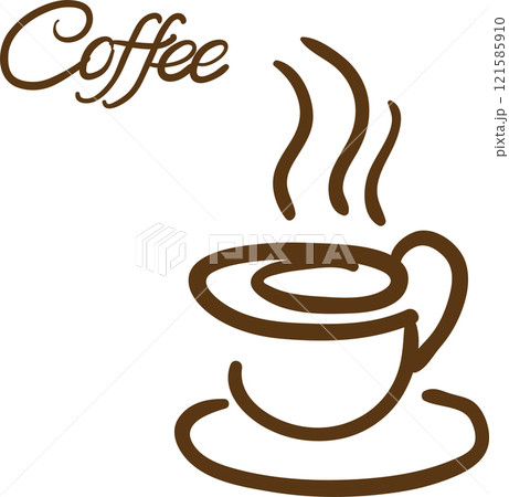 Morning cup of coffee for waking up. Cup coffee side view. Chocolate drink aroma hot restaurant mug. Eps 10. Morning cup of coffee for waking up. Cup coffee side view. Chocolate drink aroma hot restaurant mug. Eps 10. 121585910