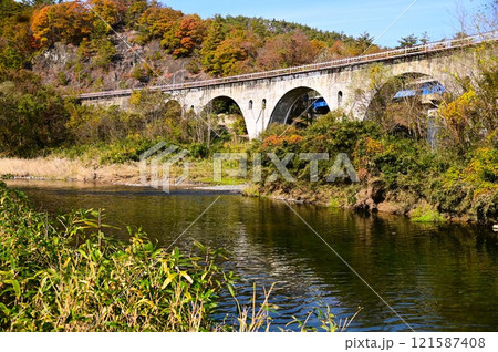 JR釜石線(銀河ドリームライン釜石線) 達曾部川橋梁 JR釜石線(銀河ドリームライン釜石線) 達曾部川橋梁 121587408