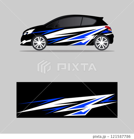 Graphic abstract stripe racing background kit designs for vehicle, race car, rally, adventure Graphic abstract stripe racing background kit designs for vehicle, race car, rally, adventure 121587786