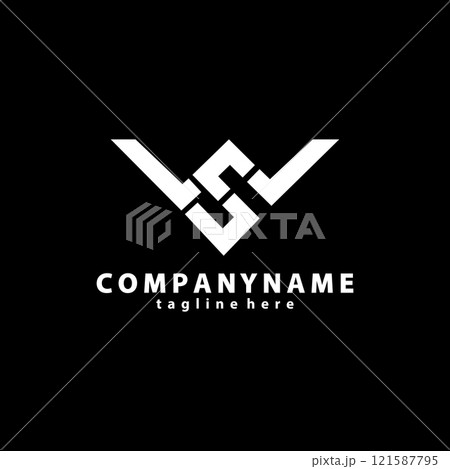initial letter ws or sw logo design template 121587795