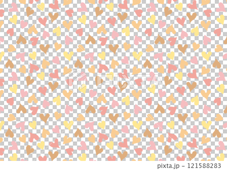 Cute heart pattern illustration_brown_swatch registration available 121588283