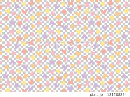 可愛的心形圖案插畫_紫色_樣本已註冊 121588284