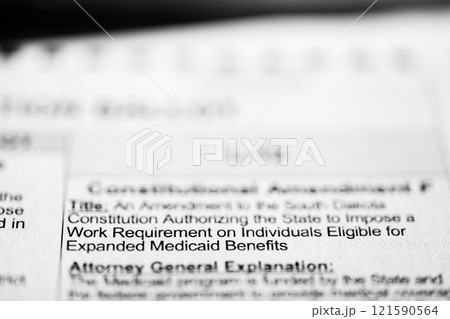 Selective focus on ballot measure for a work requirements for expanded medicaid Selective focus on ballot measure for a work requirements for expanded medicaid 121590564