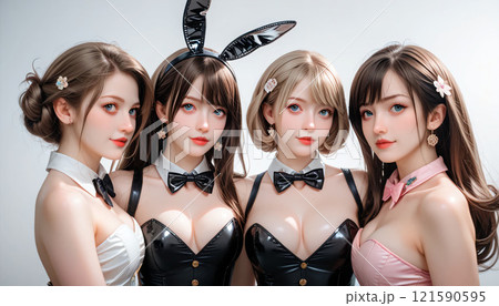 黒いドレスを着た女性 121590595