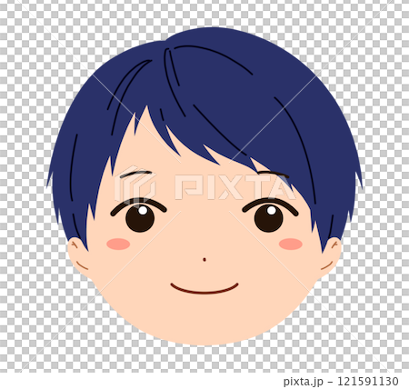 Boy's face icon illustration 121591130