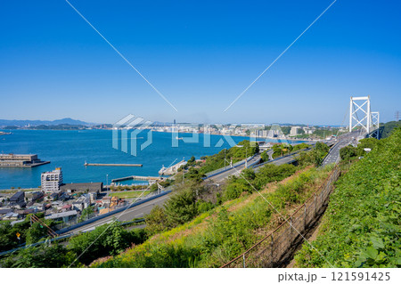和布刈第2展望台から見る関門海峡の風景 121591425