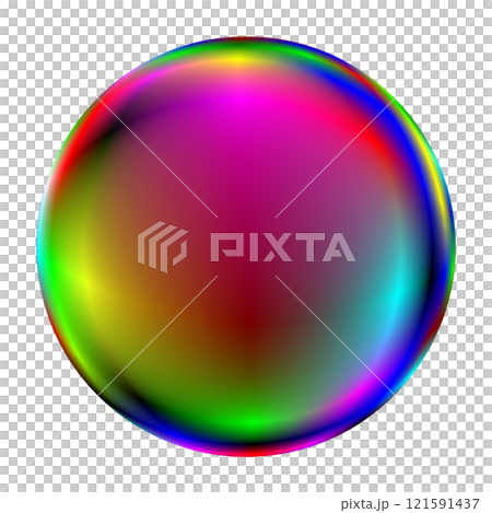 カラフルなしゃぼん玉のイラスト カラフルなしゃぼん玉のイラスト 121591437
