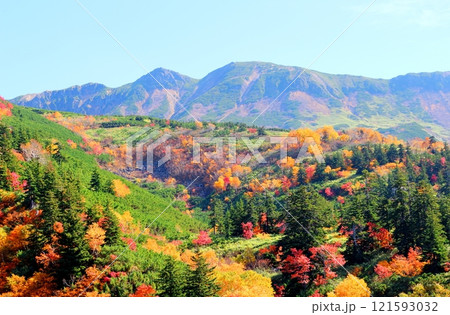 北海道紀行 10月上旬の十勝岳連峰 秋の十勝岳 紅葉の十勝岳 十勝岳温泉からの十勝岳連峰 北海道紀行 10月上旬の十勝岳連峰 秋の十勝岳 紅葉の十勝岳 十勝岳温泉からの十勝岳連峰 121593032