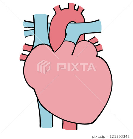 不健康な心臓のイラスト 121593342