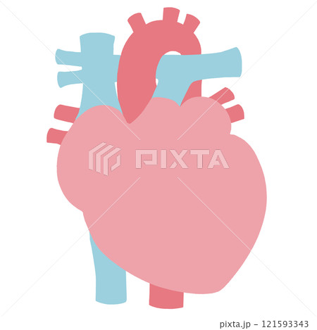 不健康な心臓のイラスト 121593343