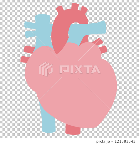 不健康な心臓のイラスト 121593343