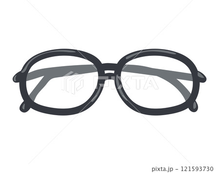 畳んだ黒ブチ眼鏡 121593730