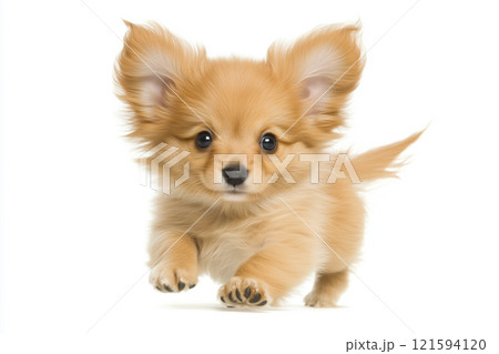 Young Cocker Spaniel Dog Posing Adorably on a White Background Young Cocker Spaniel Dog Posing Adorably on a White Background 121594120