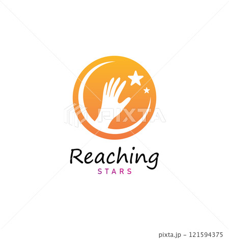 reach star dreams logo vector design template 121594375