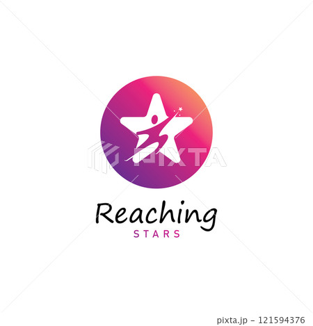 reach star dreams logo vector design template 121594376