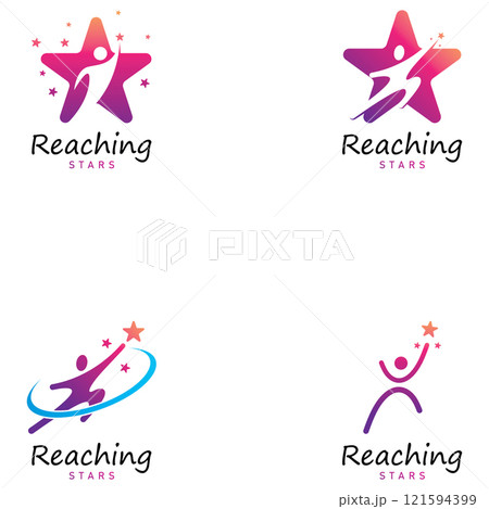 reach star dreams logo vector design template 121594399