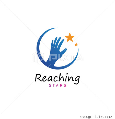 reach star dreams logo vector design template 121594442
