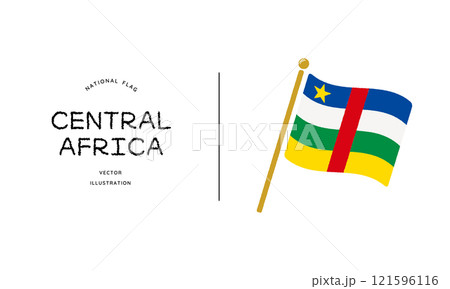 中央アフリカの国旗アイコン ベクターイラスト 中央アフリカの国旗アイコン ベクターイラスト 121596116