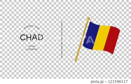 チャドの国旗アイコン ベクターイラスト チャドの国旗アイコン ベクターイラスト 121596117