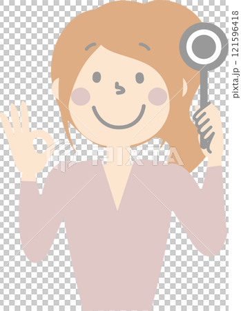 cute doodle hand draw facial expression speech bubble balloon with yes ok right girl woman character, text box think speak talk banner, flat png transparent element design 121596418