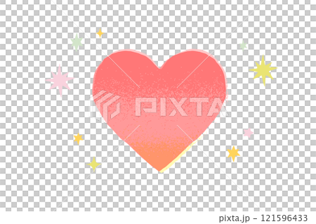 Sparkling heart hand-drawn illustration material Sparkling heart hand-drawn illustration material 121596433