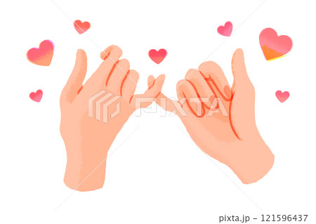 指切りする手のイラスト 約束 指切りする手のイラスト 約束 121596437