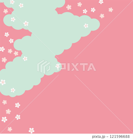 背景（和の春空）-雲桜の模様10-1ベク 121596688