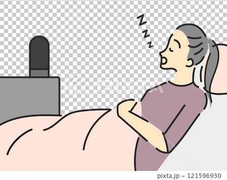 寝ている女性 寝ている女性 121596930