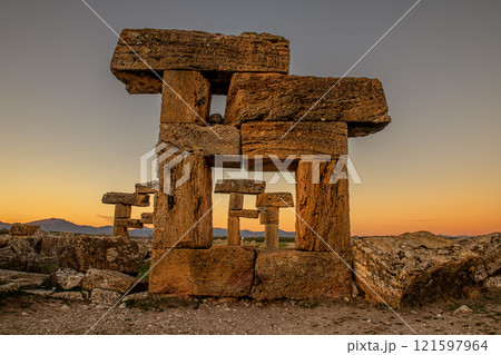 Full moonrise in the ancient city of Blaundos Full moonrise in the ancient city of Blaundos 121597964