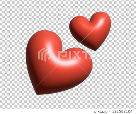 Two love red glossy hearts icon, used for expressions of love is in the air Two love red glossy hearts icon, used for expressions of love is in the air 121598104