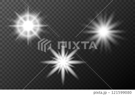 bright glowing light effect on transparent background 121599080