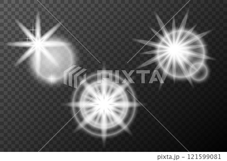set of burst light effect 121599081