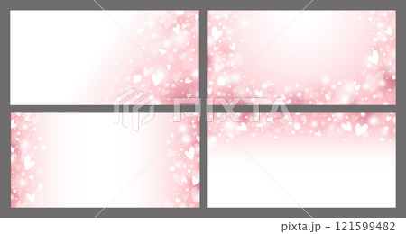 Valentines day banner design of hearts with bokeh light on white background with copy space vector illustration Valentines day banner design of hearts with bokeh light on white background with copy space vector illustration 121599482