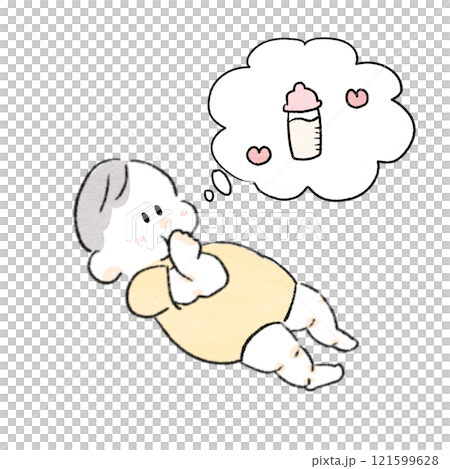 ミルクがほしい赤ちゃん 121599628