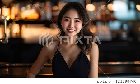 会員制のバーのアジア人女性店員02 121599740