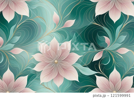 abstract image of colorful flowers, background, pattern 121599991