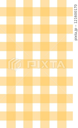 オレンジと黄色のチェック柄の背景 121600170