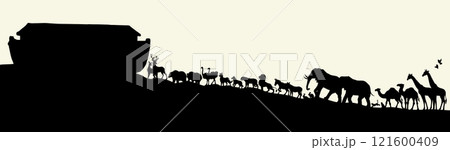 Biblical Noah's Ark. Vector drawing Biblical Noah's Ark. Vector drawing 121600409