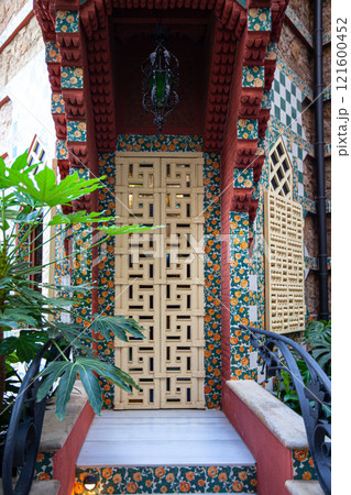 Exploring Casa Vicens by Gaudi in Barcelona, Spain, showcasing vibrant architectural details and unique design elements Exploring Casa Vicens by Gaudi in Barcelona, Spain, showcasing vibrant architectural details and unique design elements 121600452