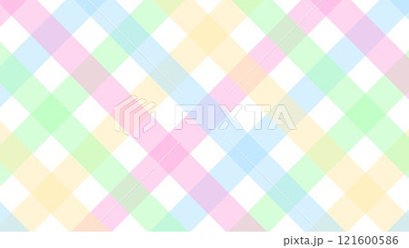 レインボーカラーのチェック柄のシンプルな背景 レインボーカラーのチェック柄のシンプルな背景 121600586