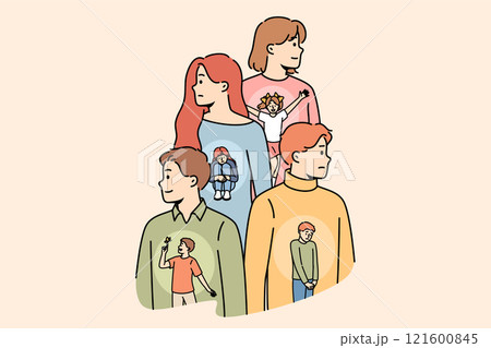 Inner child in bodies of men and women affects psychological state and emotional balance 121600845