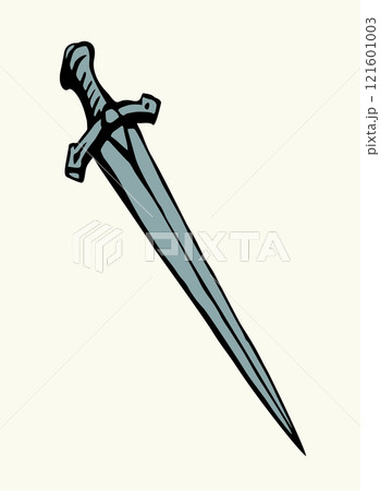 Vector drawing. Big old sword Vector drawing. Big old sword 121601003