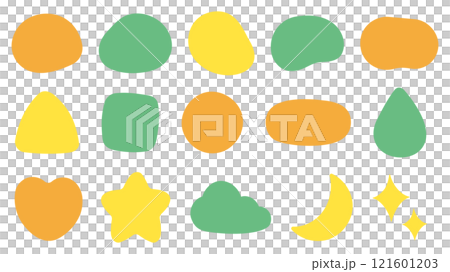 Shape frame vitamin color illustration 121601203