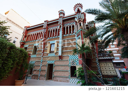 Casa Vicens by Gaudi showcasing unique architecture in Barcelona, Spain 121601215