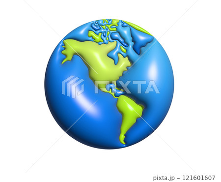 3D globe showing Americas icon, showing North, South America in green against blue ocean, represent various content concerning the North and South American regions as well Atlantic and Pacific reg 3D globe showing Americas icon, showing North, South America in green against blue ocean, represent various content concerning the North and South American regions as well Atlantic and Pacific reg 121601607