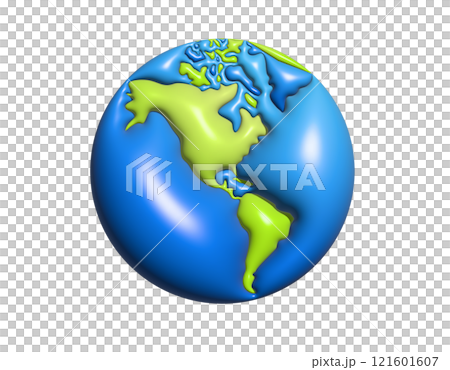 3D globe showing Americas icon, showing North, South America in green against blue ocean, represent various content concerning the North and South American regions as well Atlantic and Pacific reg 3D globe showing Americas icon, showing North, South America in green against blue ocean, represent various content concerning the North and South American regions as well Atlantic and Pacific reg 121601607