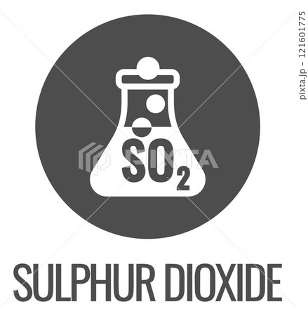 Sulphur Dioxide Beaker Chemistry Icon Concept 121601775
